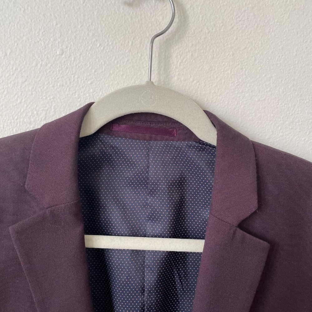 Burgundy Topman Suit Jacket size 36R - Picture 2 of 5